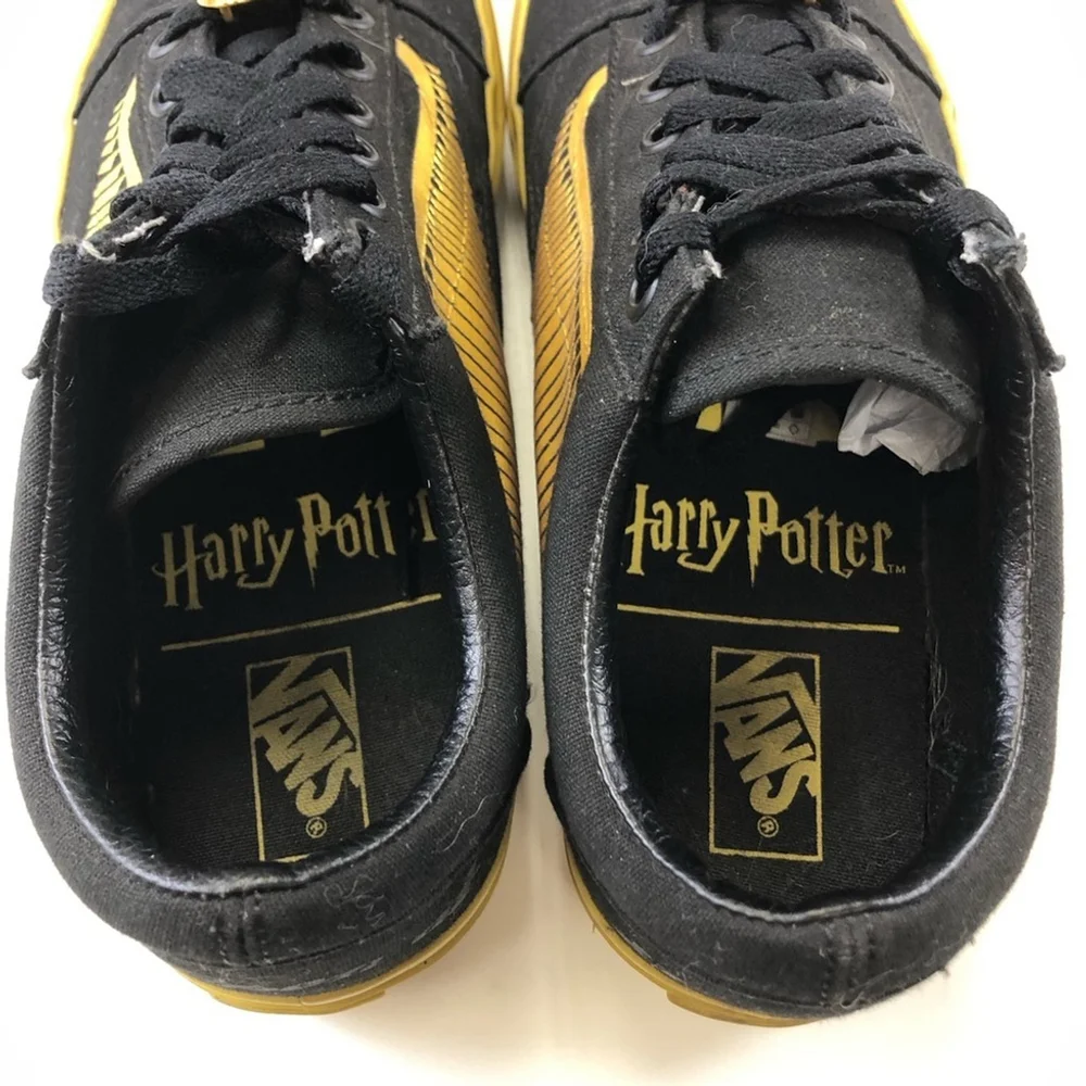 VANS Old Skool x Harry Potter black gold Snitch sneakers Size 7.5